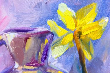 Oil Painting, Impressionism style, flower painting, still painti clipart