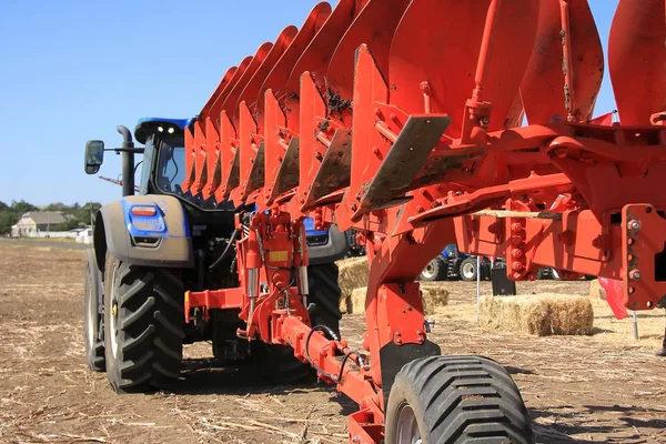 Details voor een moderne combine harvester close-up. moderne combineren h — Stockfoto
