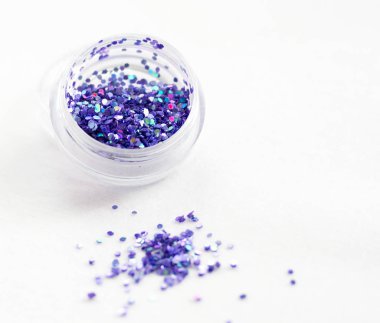 Glitter ve payetler tırnak tasarım ve makyaj için. dekorasyon için 