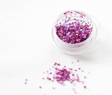 Glitter ve payetler tırnak tasarım ve makyaj için. dekorasyon için 