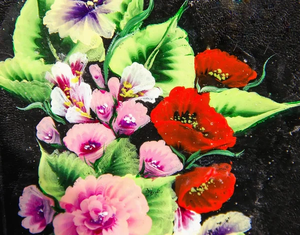 Pintura al óleo, estilo impresionista, pintura de textura, alambiques de flores —  Fotos de Stock