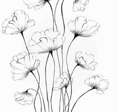 Suluboya resim empresyonizm tarzı, desenli resim, flor