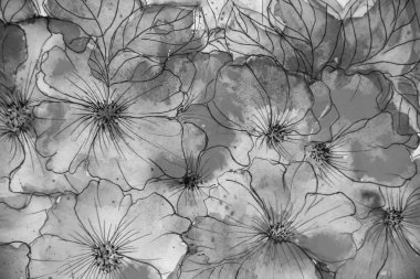 Suluboya resim empresyonizm tarzı, desenli resim, flor