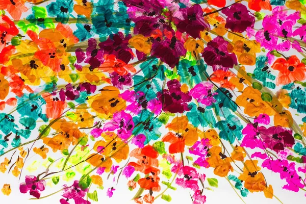 Malování Květin Textura Malování Jasných Květin Květinové Zátiší Olejomalba Akrylové — Stock fotografie