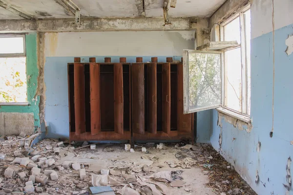 Vieux Bâtiment Désaffecté Désaffecté Intérieur Usine Abandonnée — Photo