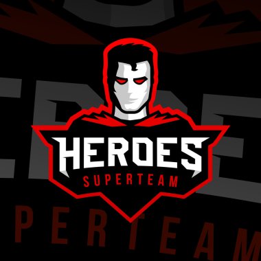 Süper kahraman logosu spor stil