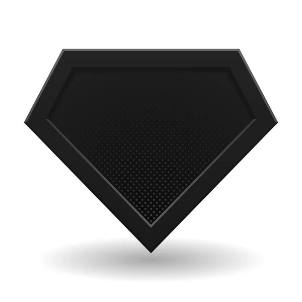 Fekete szuperhős logó sablon. — Stock Vector
