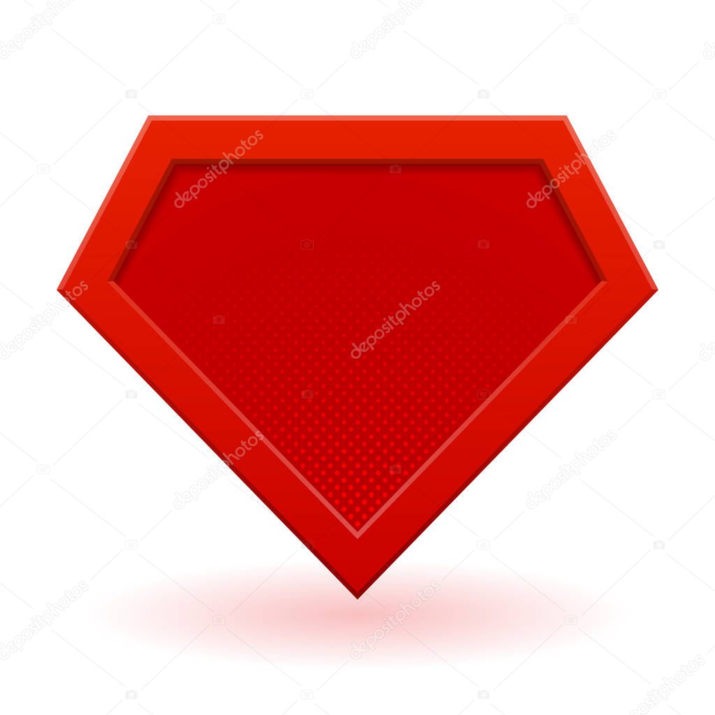 Red superhero logo template