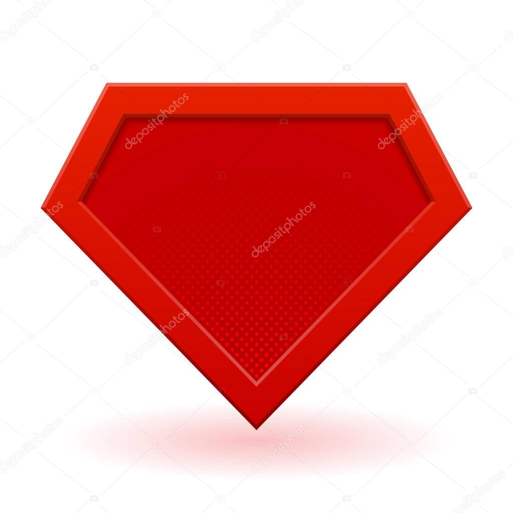 Red superhero logo template