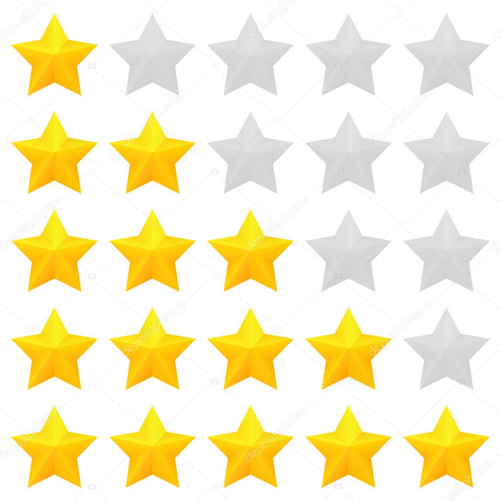 Golden stars rating