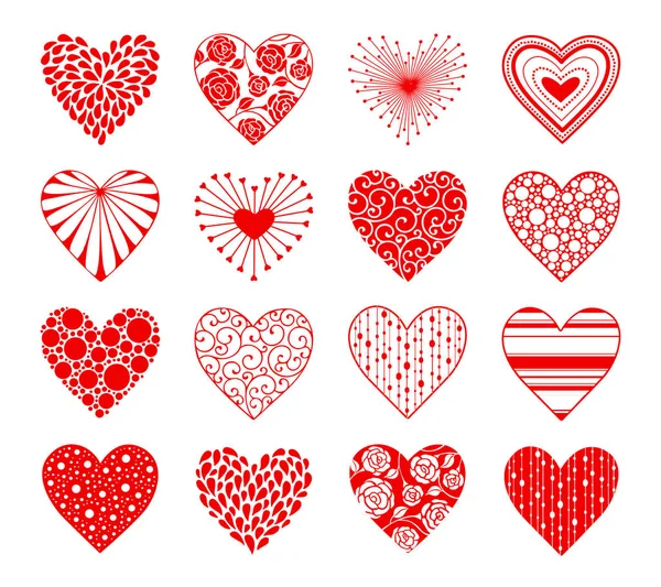 Valentines Day hearts set — Stock Vector