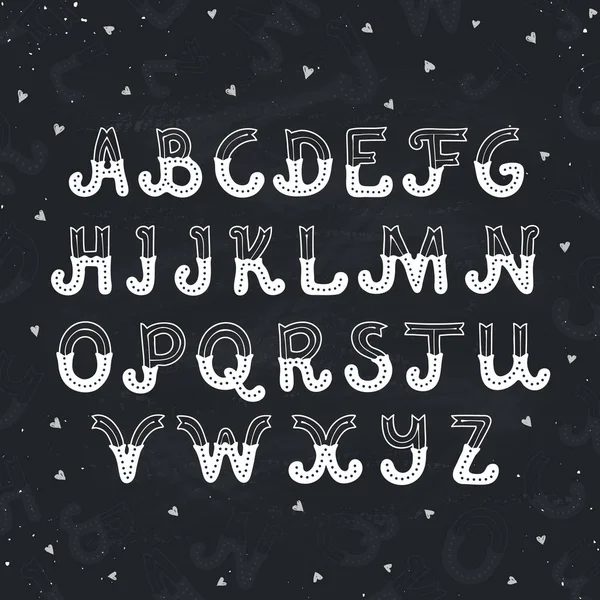 Handgezeichnetes Alphabet — Stockvektor