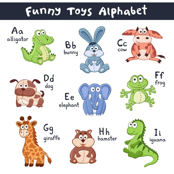 Cartoon animals alphabet Royalty Free Stock Vectors
