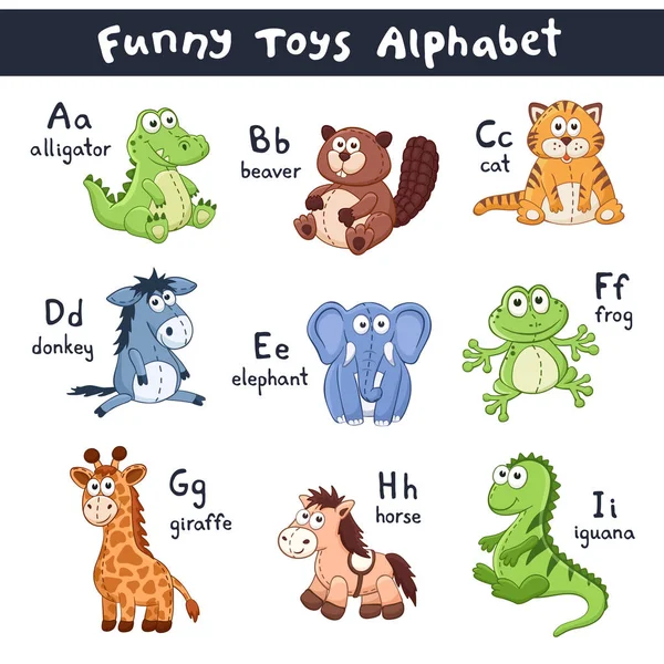 Cartoon animals alphabet Stock Illustration