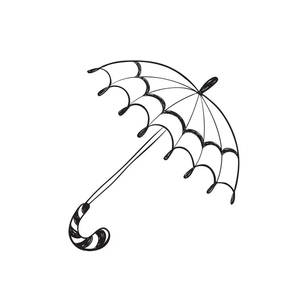 Paraguas dibujado a mano — Vector de stock