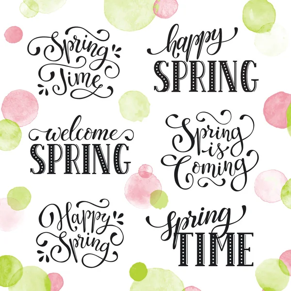 Spring time wording — Stock Vector