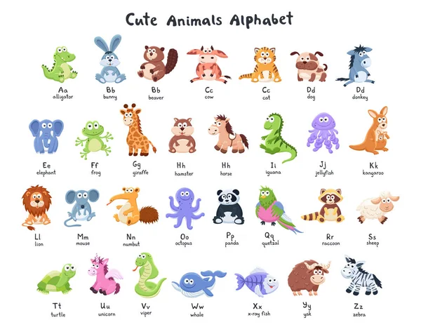 Cartoon animals collection — Stock Vector