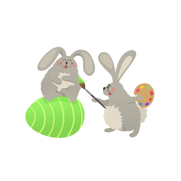 Colección de conejos de Pascua — Vector de stock