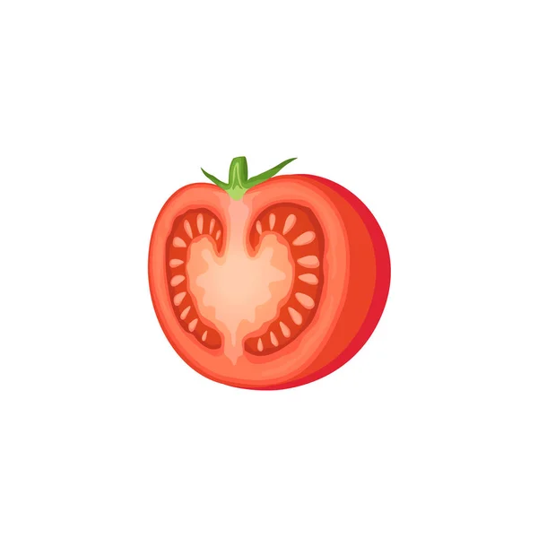 トマト アイコンをカットします。 — ストックベクタ