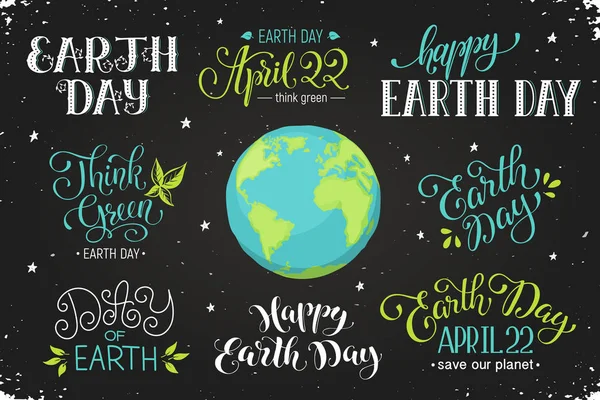 Earth day formuleringen — Stock vektor