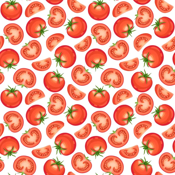 Modèle sans couture tomate — Image vectorielle