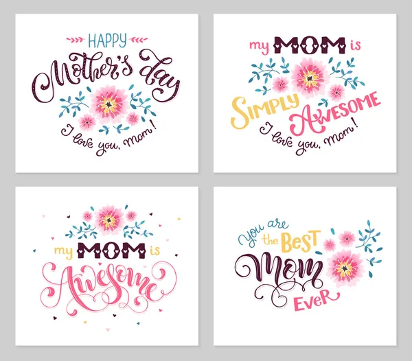 Колекція листівок Mothers Day — стоковий вектор