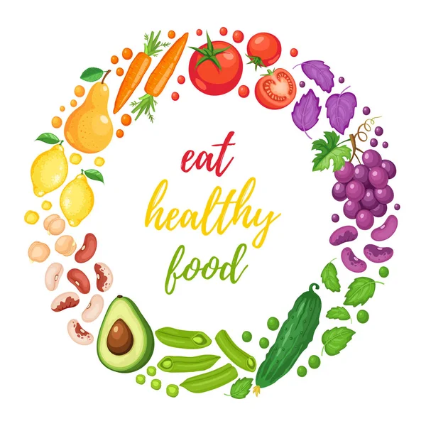 Healthy eating poster — Stock Vector