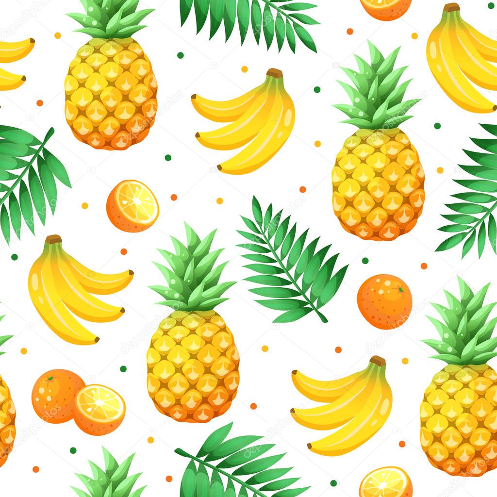 tropical fruits pattern