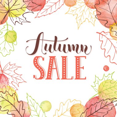 sonbahar poster illüstrasyon