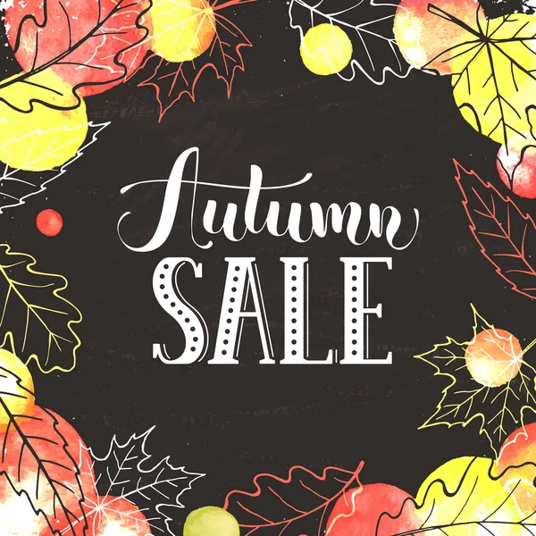 sonbahar poster illüstrasyon