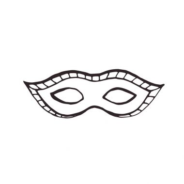 carnival mask isolated
