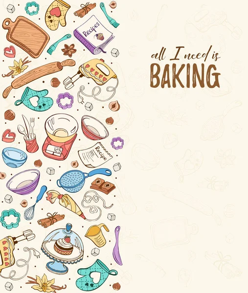 Poster zum Kochen — Stockvektor