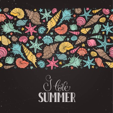 Deniz kabukları desen