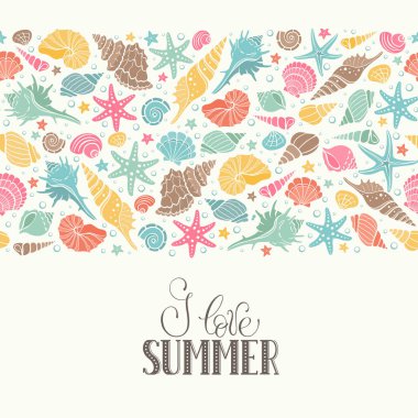 Deniz kabukları desen