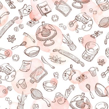 Doodle arka plan pişirme