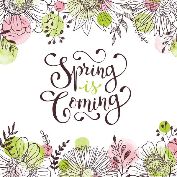 Spring time greeting card — Stock Vector