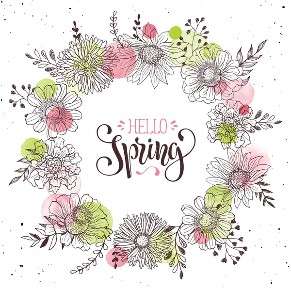 Spring time greeting card — Stock Vector