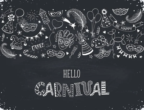 Carte de vœux carnaval — Image vectorielle