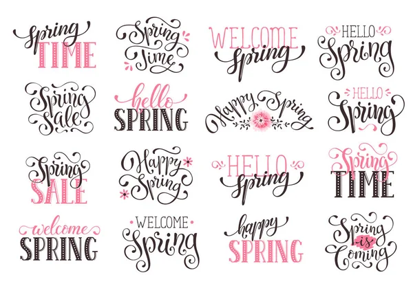 Spring time wording — Stock Vector