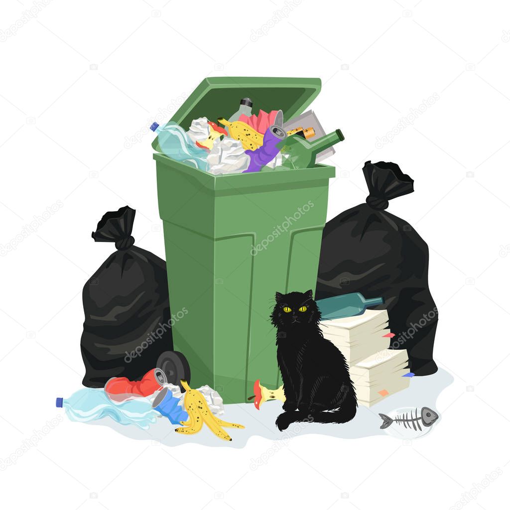 garbage stack illustration