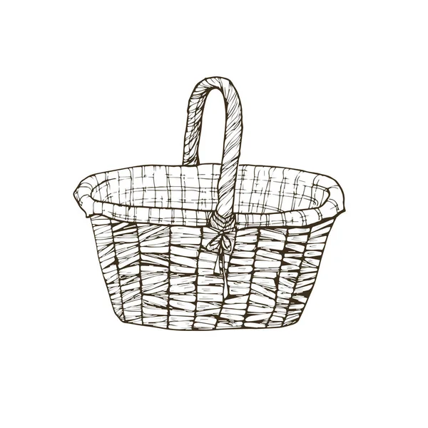 Panier dessiné à la main — Image vectorielle