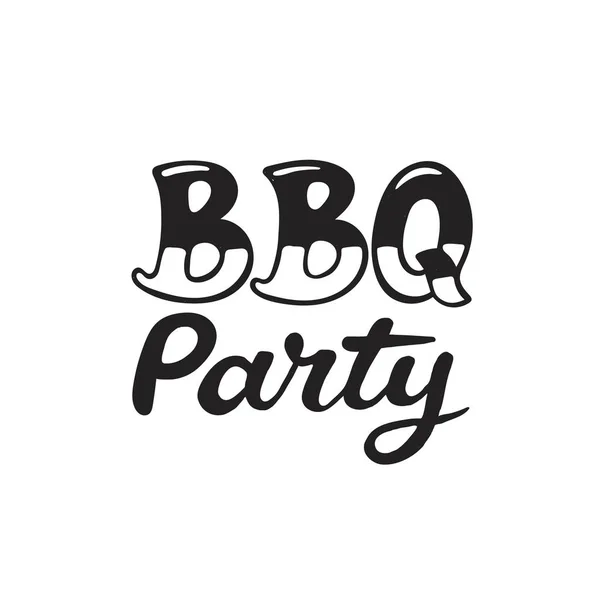 BBQ et lettrage grill — Image vectorielle