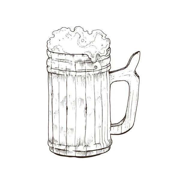 Vectro de cerveja esboço — Vetor de Stock