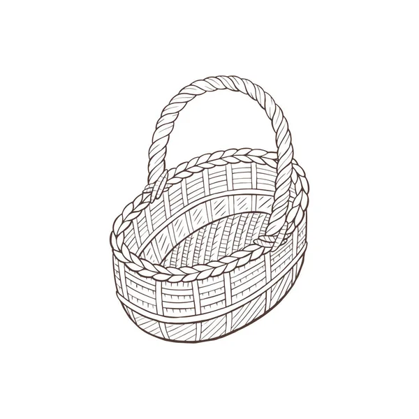 Ilustração vetorial de cesta desenhada à mão — Vetor de Stock