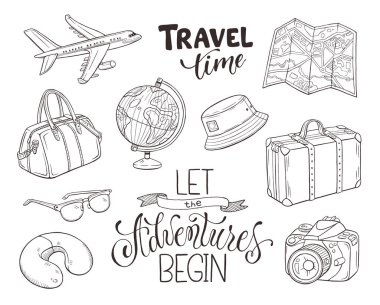 vektör seyahat nesneleri