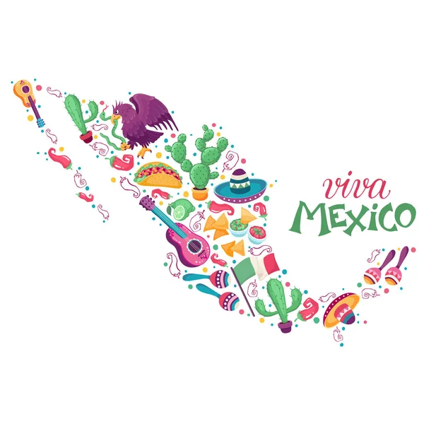 Hola cartel de México — Vector de stock