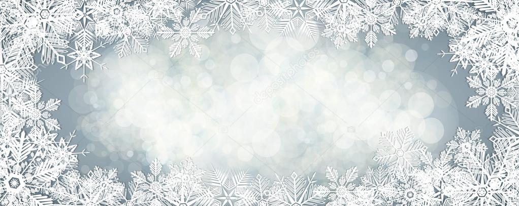 Snowflakes winter banner