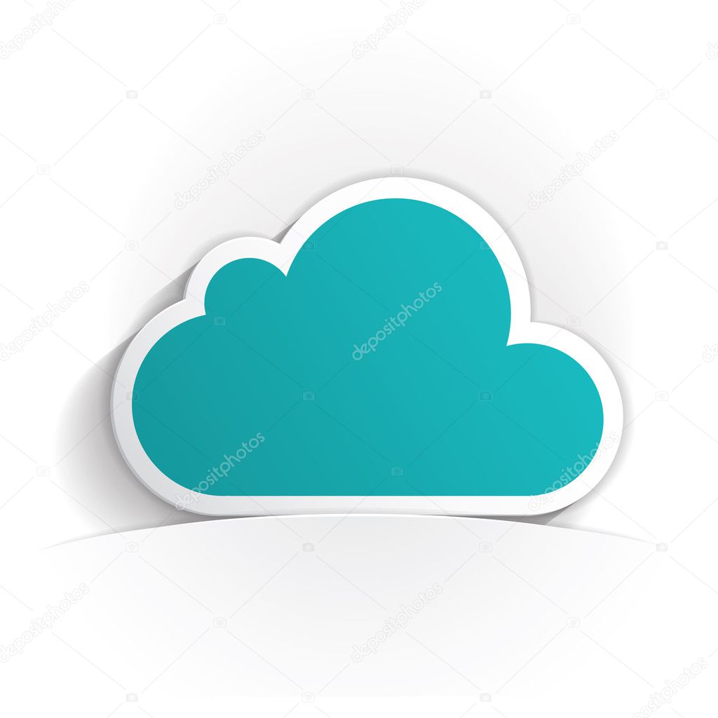 cloud icon paper