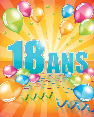 Fransız doğum günü kartı 18 yaş