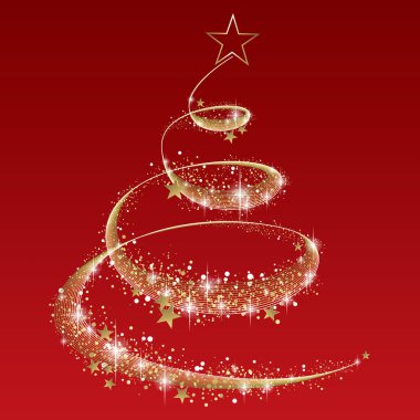 Kırmızı ve altın christmas tree